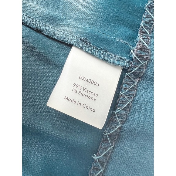 UNIVERSAL Standard Teal Long Sleeve V Neck Asymmetrical Hem Dress - Picture 6 of 8